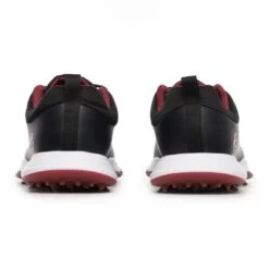 TravisMathew Cuater The Ringer Spiked Golf Shoes Black/Ruby Wine -Golf Equipment Shop travismathew the ringer spiked golf shoes black ruby wine heel itempicture