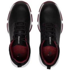 TravisMathew Cuater The Ringer Spiked Golf Shoes Black/Ruby Wine -Golf Equipment Shop travismathew the ringer spiked golf shoes black ruby wine top itempicture