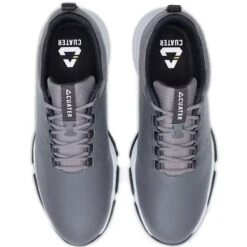 TravisMathew Cuater The Ringer Spiked Golf Shoes Grey -Golf Equipment Shop travismathew the ringer spiked golf shoes grey top itempicture